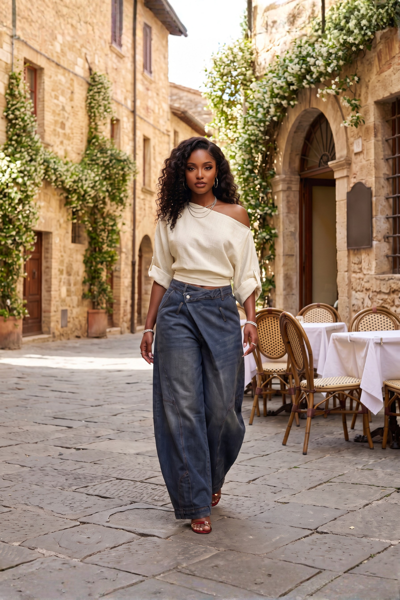 Sassy Sweep Denim Pants