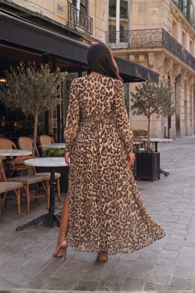 Leopard Woven Maxi Dress