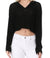 Knit Cropped Hoodie