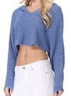 Knit Cropped Hoodie