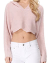 Knit Cropped Hoodie