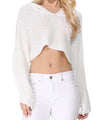 Knit Cropped Hoodie