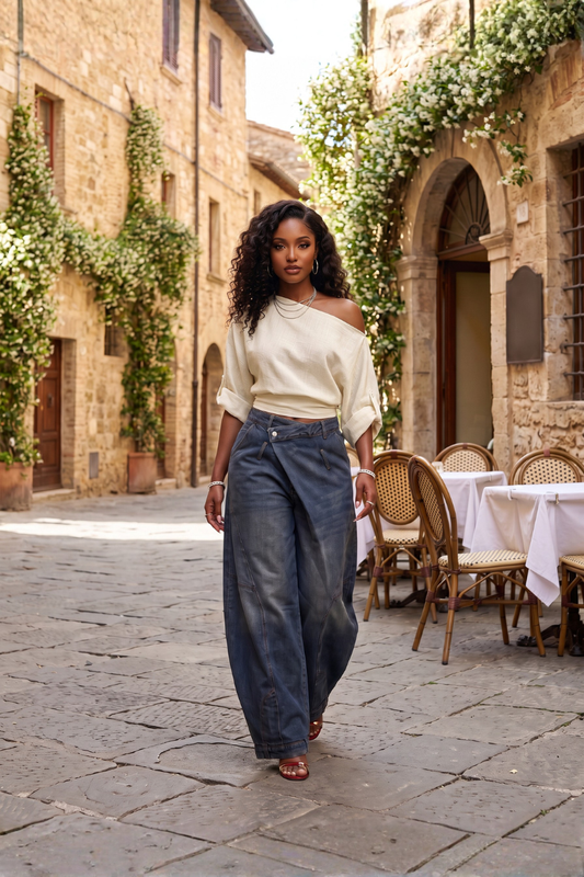 Sassy Sweep Denim Pants