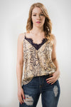 Snake Print Cami - Beige