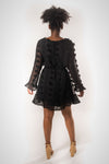 Long Sleeve Mini Dress - Black