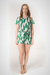 Leaf Woven Top and Short Set