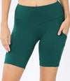 Brushed Microfiber Biker Shorts