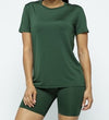 Solid Top and Biker Shorts Set