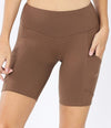 Brushed Microfiber Biker Shorts