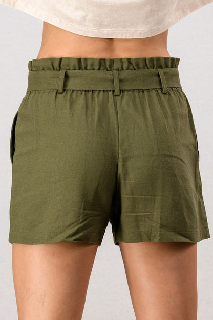 Linen Shorts - Terracotta